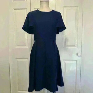 Lark & Ro Navy Blue Dress Lined Women's Size Small Short Sleeve